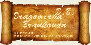 Dragomirka Brankovan vizit kartica